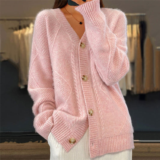 Damen Strickjacke Langärmlig Bequem - IdealeKleiden