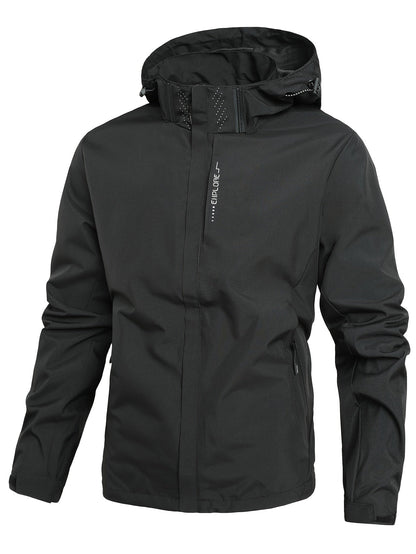 Men's Windproof Outdoor Jacket with Hood