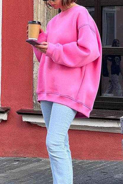 Comfortable Oversize Crew Neck Sweatshirt
