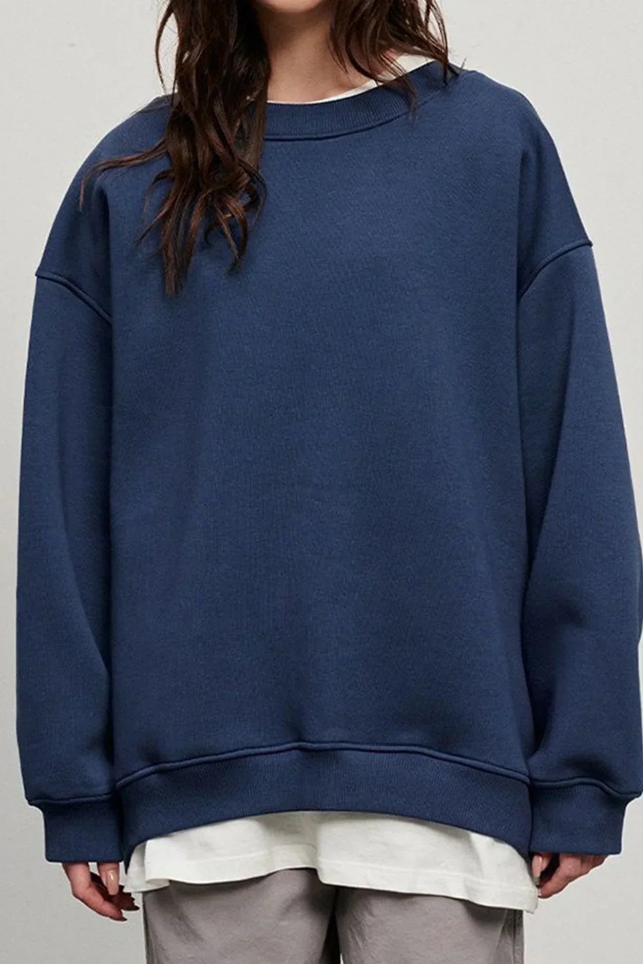 Comfortable Oversize Crew Neck Sweatshirt