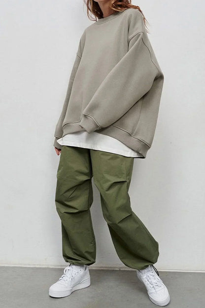 Comfortable Oversize Crew Neck Sweatshirt