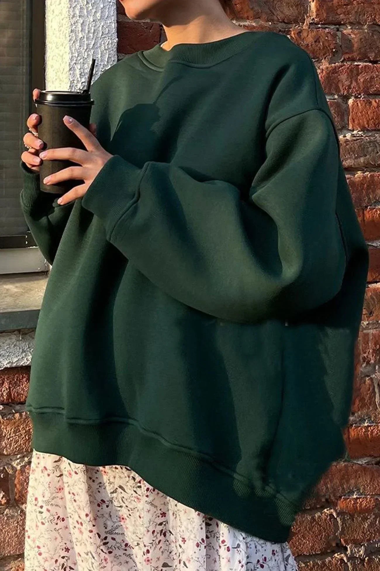Comfortable Oversize Crew Neck Sweatshirt
