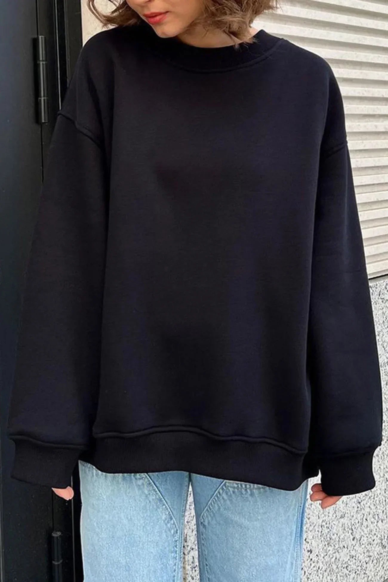 Comfortable Oversize Crew Neck Sweatshirt