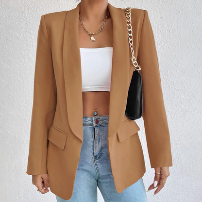 Stylish Women's Blazer Office Look Polyester