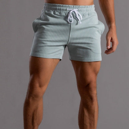 Men's Summer Shorts Striped Elastic