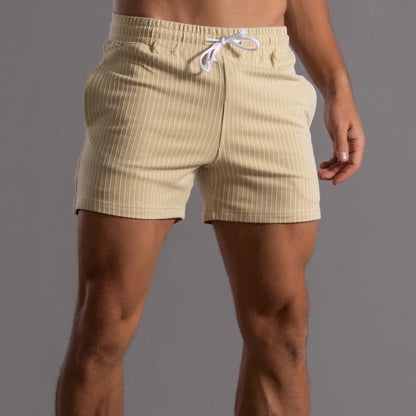 Men's Summer Shorts Striped Elastic