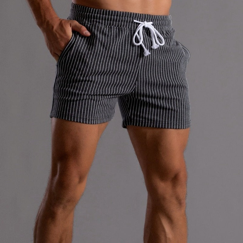 Men's Summer Shorts Striped Elastic