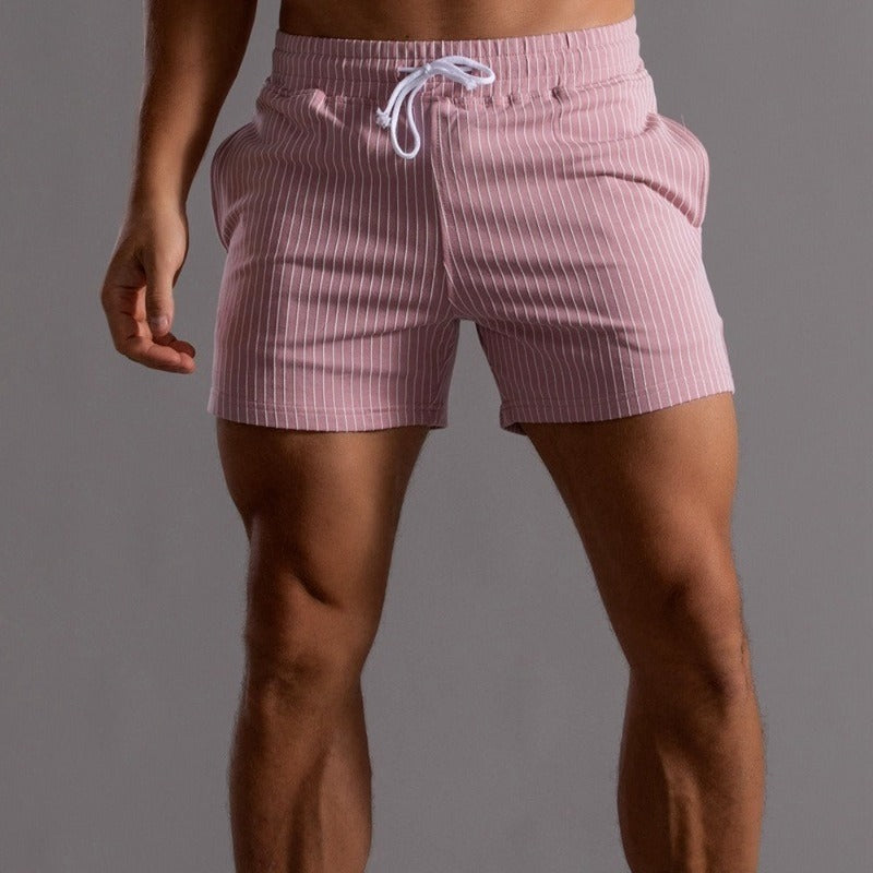 Men's Summer Shorts Striped Elastic