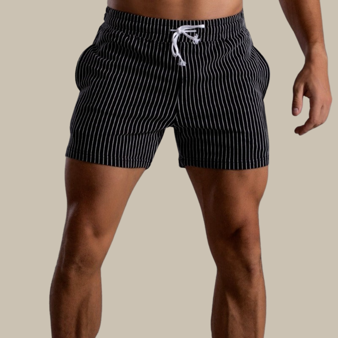 Men's Summer Shorts Striped Elastic