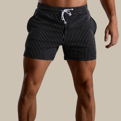 Men's Summer Shorts Striped Elastic