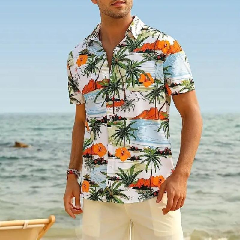 Men's Short-Sleeved Hawaiian Shirt