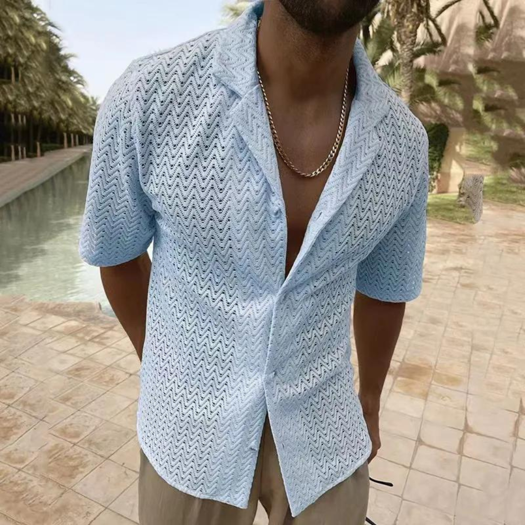 Men's Lightweight Short-Sleeve Summer Polo Shirt