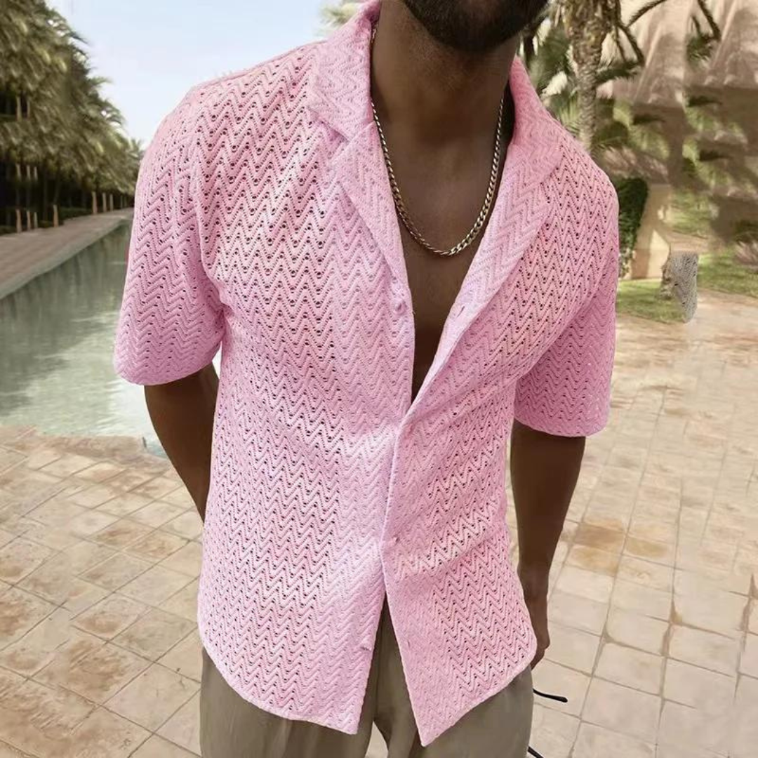 Men's Lightweight Short-Sleeve Summer Polo Shirt