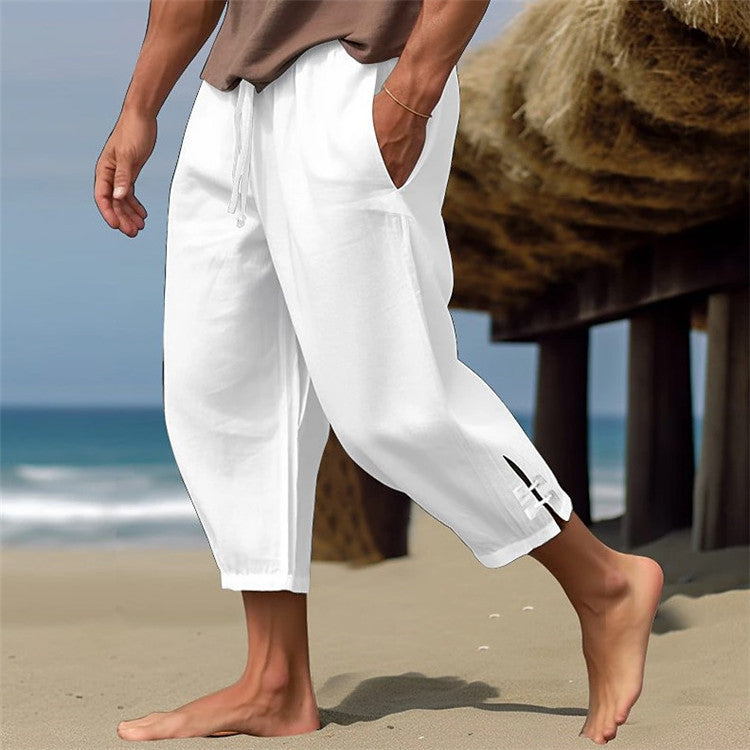 Sommerhose Herren Lockere Fit Bequem Harem Style - IdealeKleiden