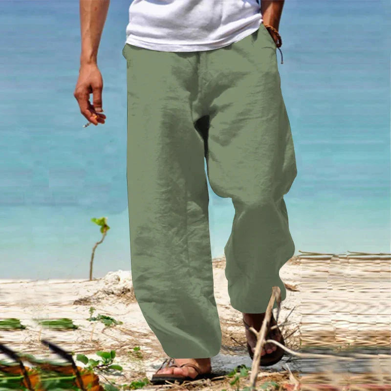 Men's lightweight summer linen pants comfortable