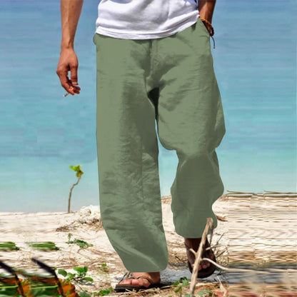 Men's lightweight summer linen pants comfortable