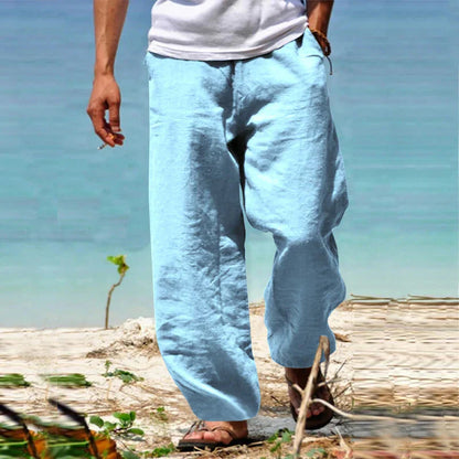 Summer Trousers Lightweight Linen Comfortable