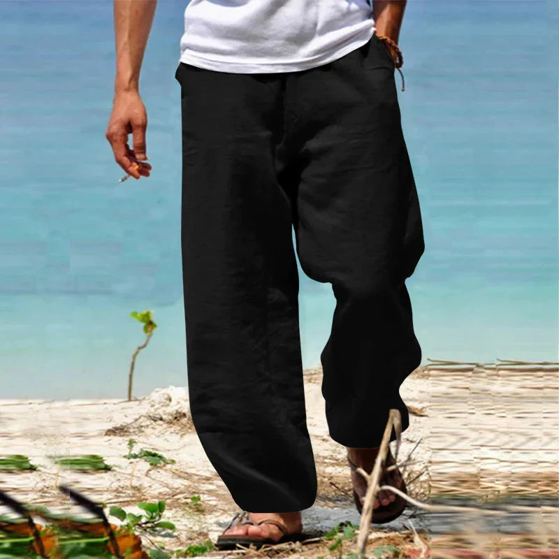 Summer Trousers Lightweight Linen Comfortable
