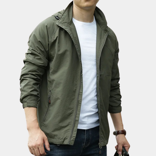 Leichte Herrenjacke mit Kapuze Sommer - IdealeKleiden