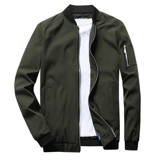 Leichte Herren Bomberjacke Zip-Up Sommer - IdealeKleiden