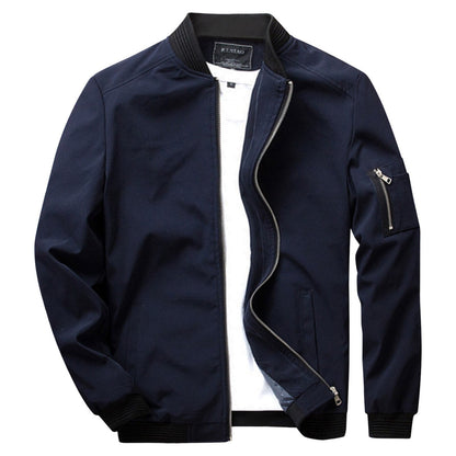 Men's Lightweight Zip-Up Bomber Jacket Summer