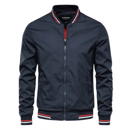 Herren Bomberjacke Sommer Nylon Reißverschluss - IdealeKleiden