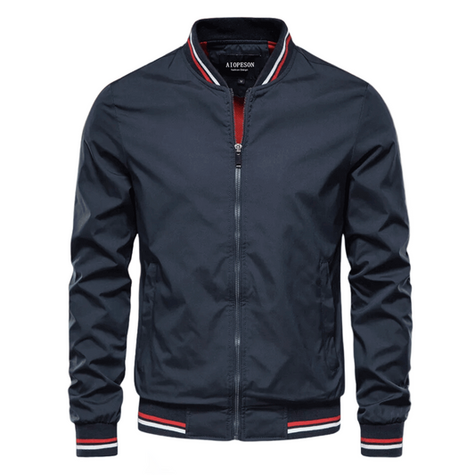 Herren Bomberjacke Sommer Nylon Reißverschluss - IdealeKleiden