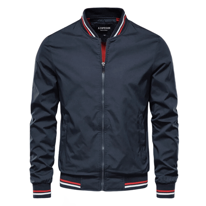 Herren Bomberjacke Sommer Nylon Reißverschluss - IdealeKleiden