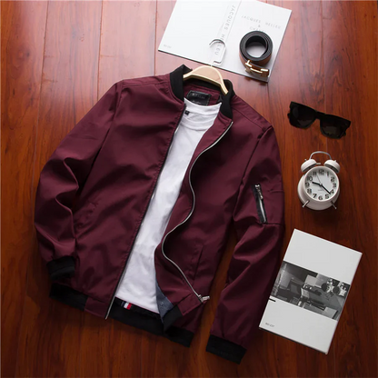 Men's Lightweight Bomber Jacket Zipper