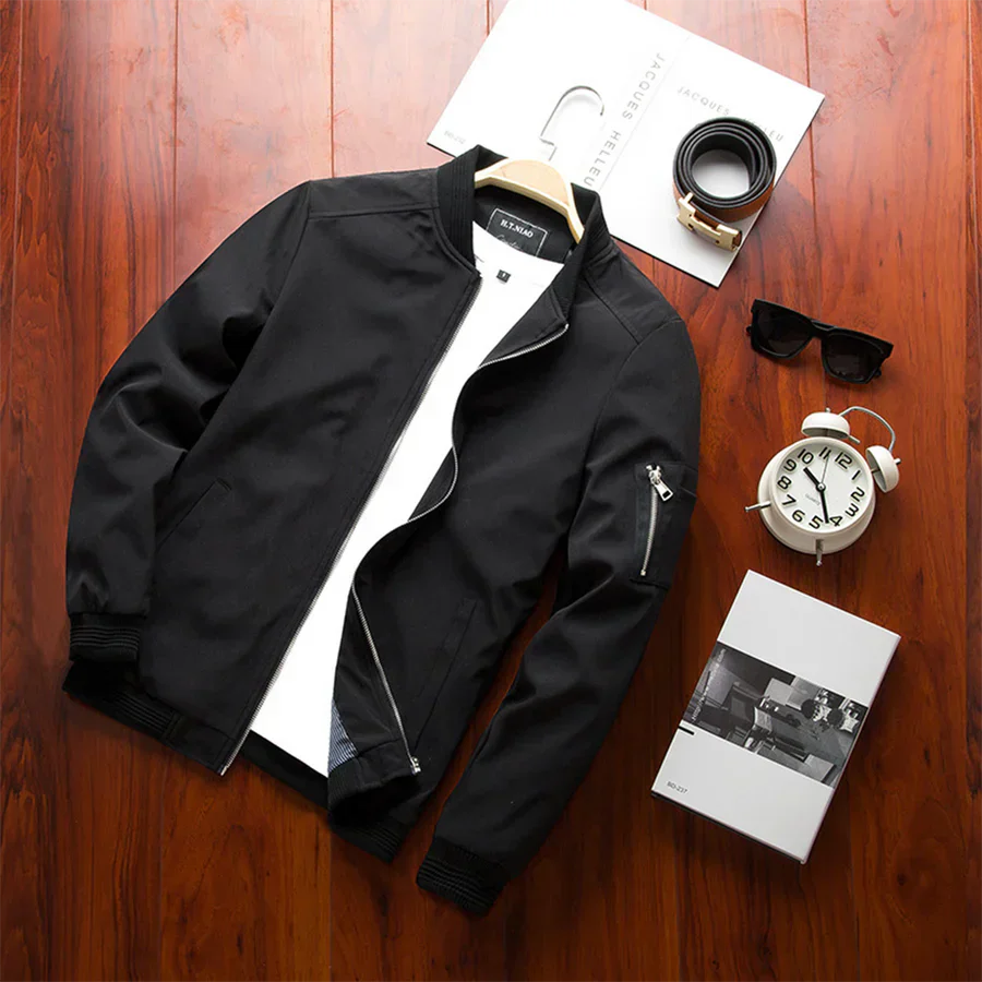 Men's Lightweight Bomber Jacket Zipper