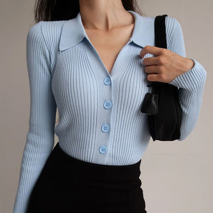 Frauen Oberteil Elegant Slim Fit Top
