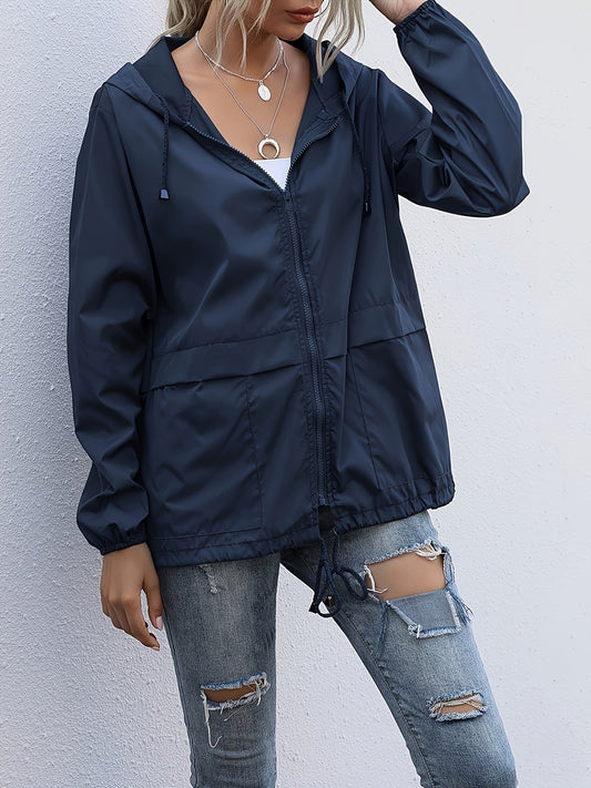 Stylischer Windbreaker Kapuze Modern Wasserdicht - IdealeKleiden