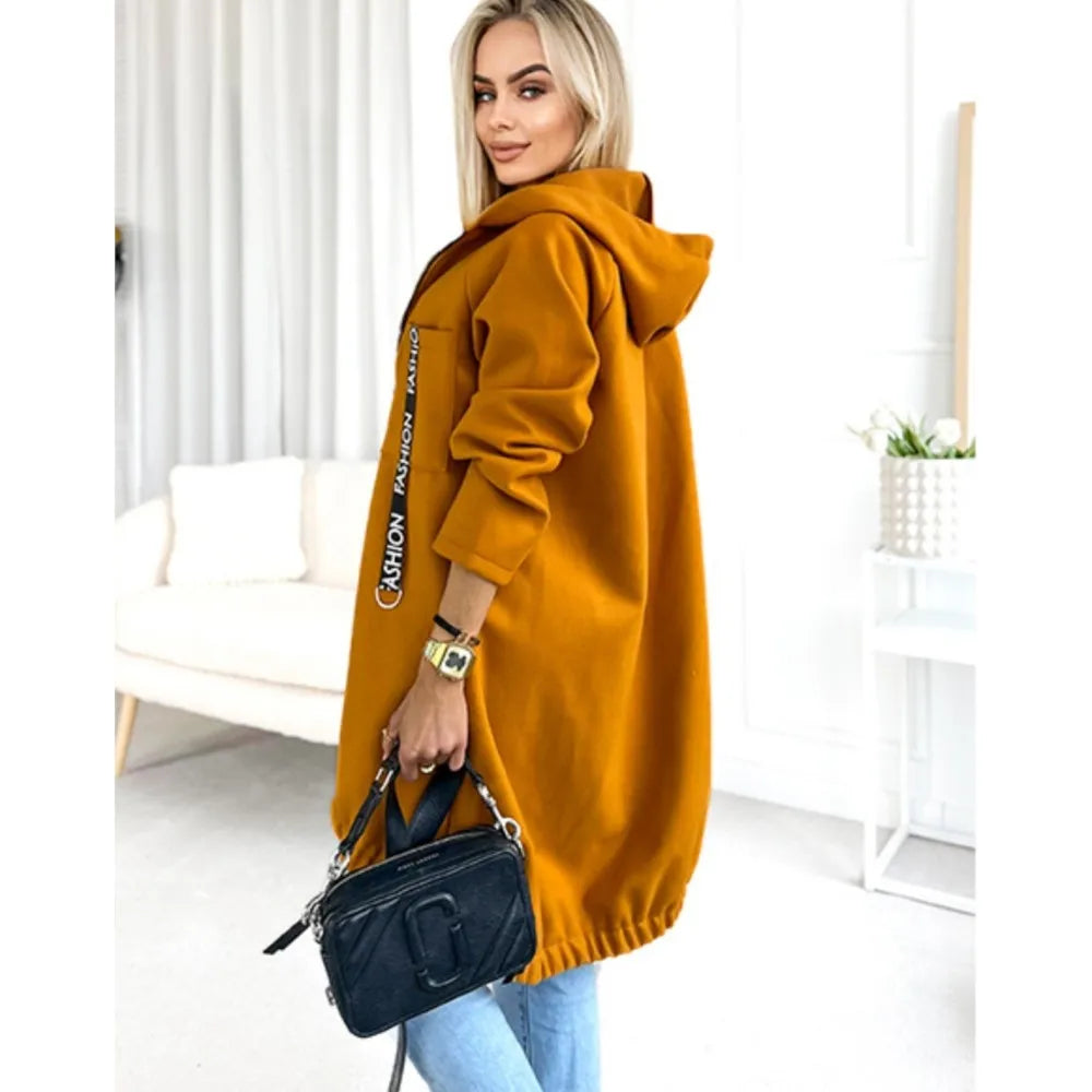 Weiche Damen Winterjacke Fleece Hoodie - IdealeKleiden