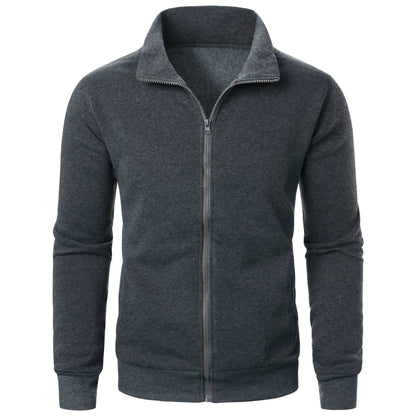 Herren Hoodie Stehkragen Reißverschluss Modern