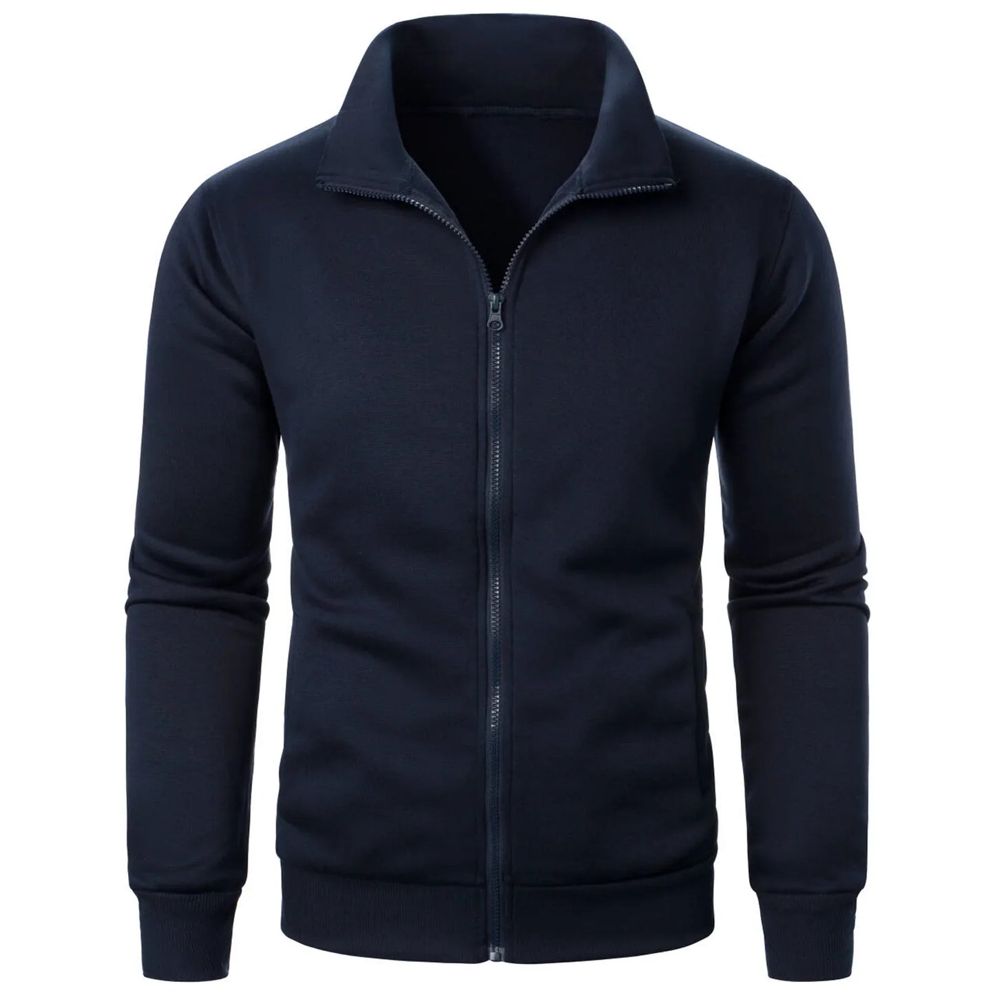 Herren Hoodie Stehkragen Reißverschluss Modern