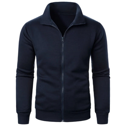 Herren Hoodie Stehkragen Reißverschluss Modern