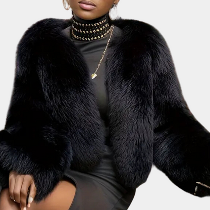 Elegant Women's Winter Coat Black Stylish