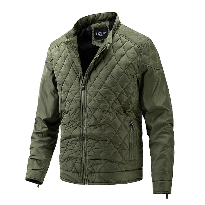 Men's Winter Jacket Zipper Quilted Jacket