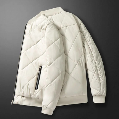 Men's Quilted Jacket Warm Fleece Winter