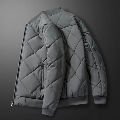 Men's Quilted Jacket Warm Fleece Winter
