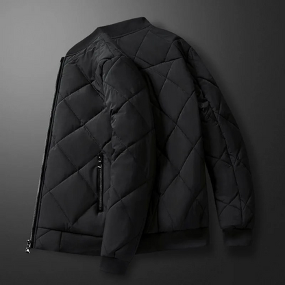 Men's Quilted Jacket Warm Fleece Winter