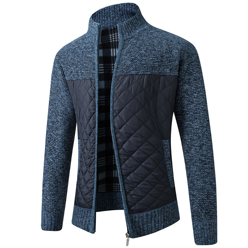 Men's Winter Quilted Jacket with Zipper