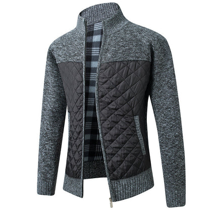 Men's Winter Quilted Jacket with Zipper