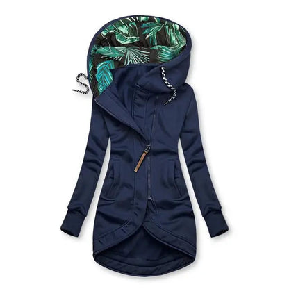 Long Women's Winter Jacket - Lined Down Jacket Warm