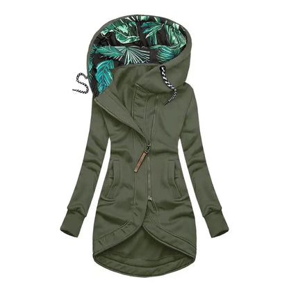 Long Women's Winter Jacket - Lined Down Jacket Warm