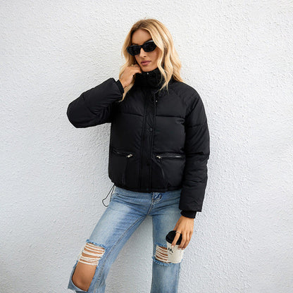 Women's Lightweight Winter Jacket Zipper Collar