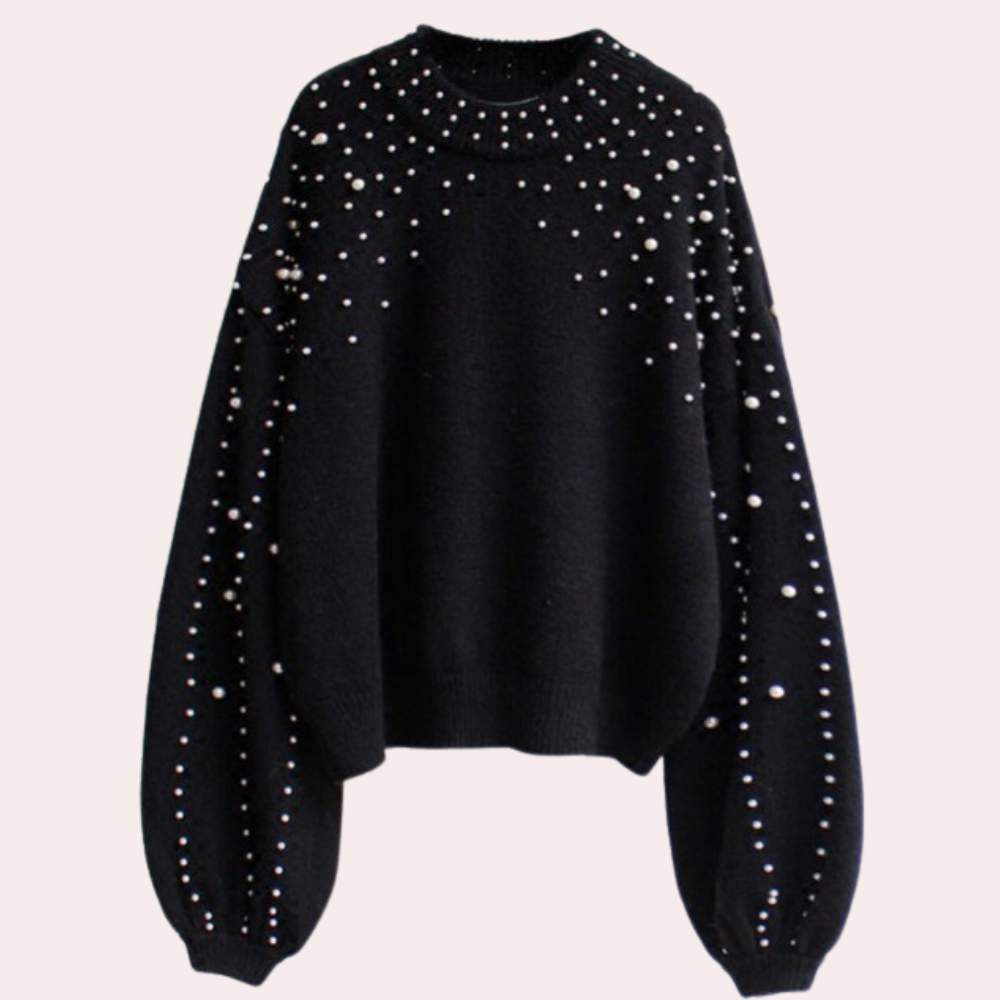 Elegant Women's Jumpers with Pearl Embellishment
