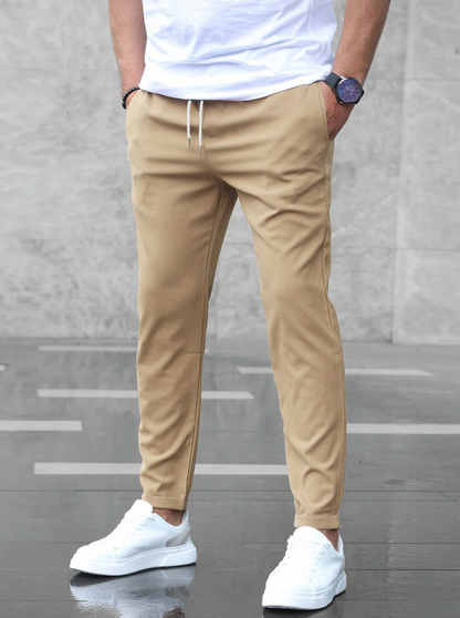 Men's Elastic Trousers Comfortable Drawstring