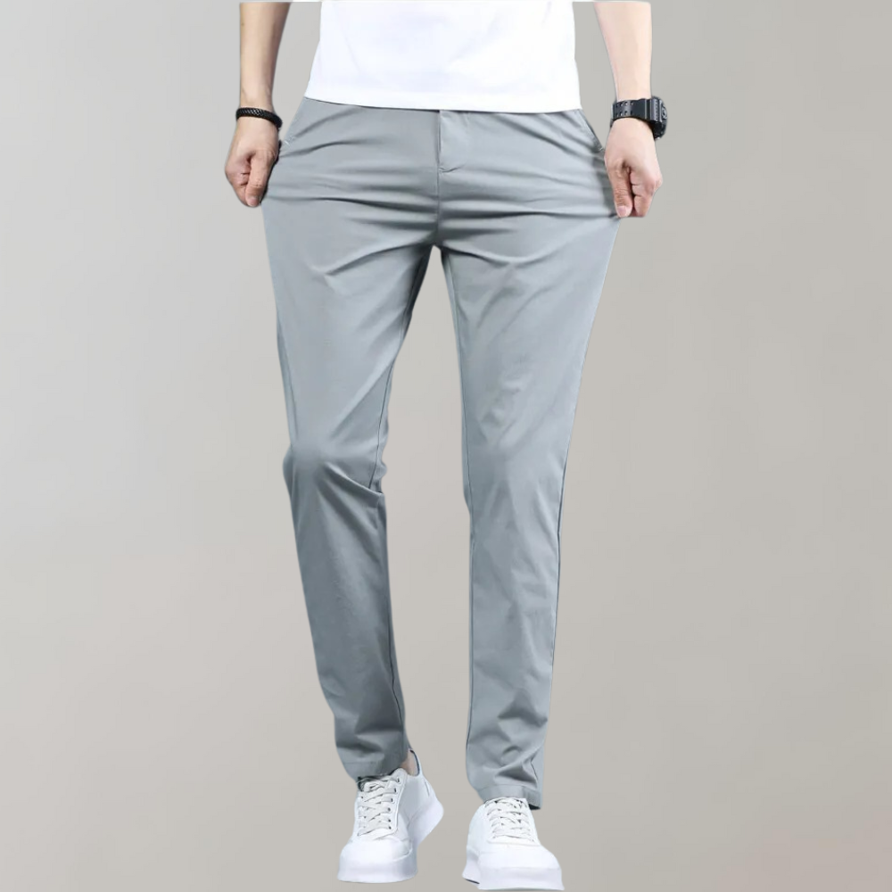 Men's Slim Fit Elastic Chino Trousers