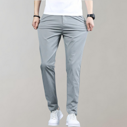 Men's Slim Fit Elastic Chino Trousers